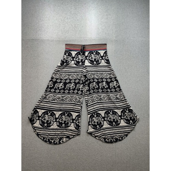 Fashion Nova Pants - Fashion Nova Women Pant‎ L Black White Animal Print Wide Leg Bohemian Pull On
